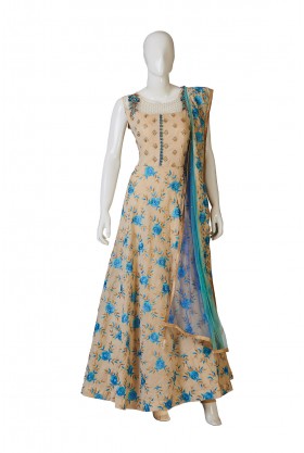 Tussar Silk Reshamindo-Western Dress 
